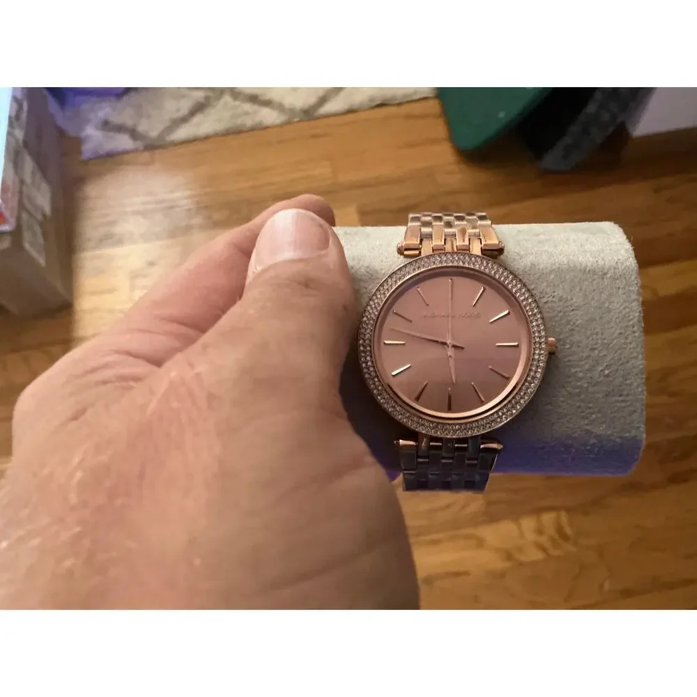Michael Kors Women's Darci Rose Gold-Tone SS Bracelet